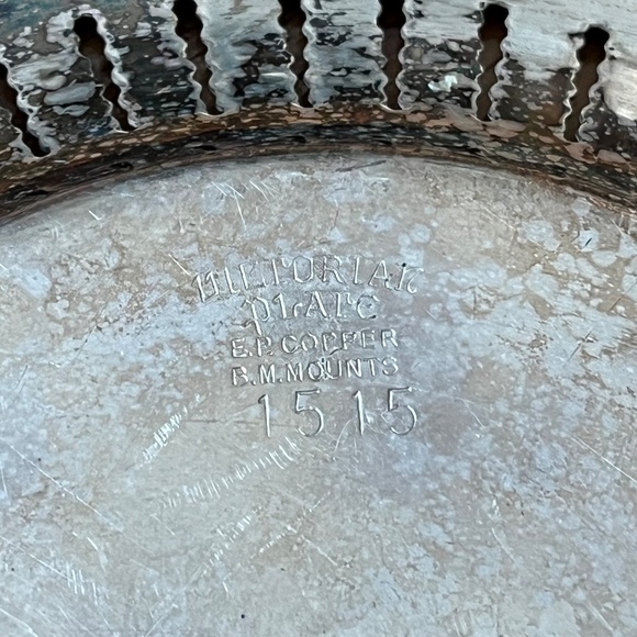 Victorian Plate E.P. Copper Silver Plated Dish 1515 - Picture 4 of 4